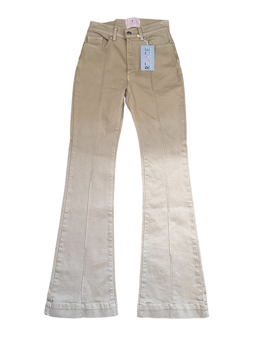 New Revice 27 women’s Venus flare jeans pants in dune brown